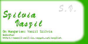 szilvia vaszil business card